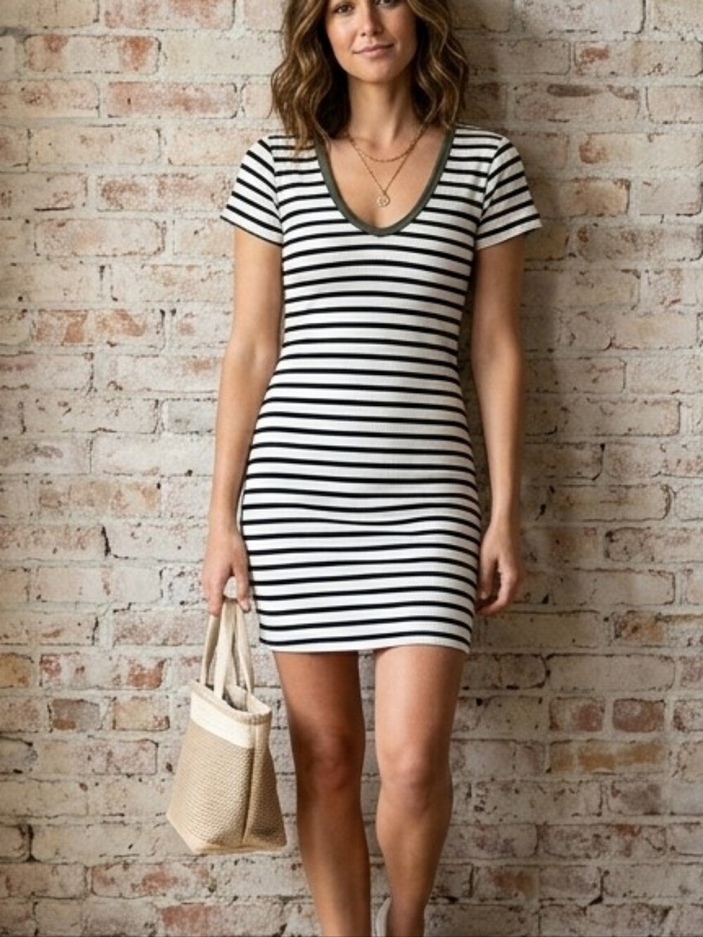 Edith A. Miller x Ace Hotel Striped Ribbed Mini Dress / Tunic - Medium